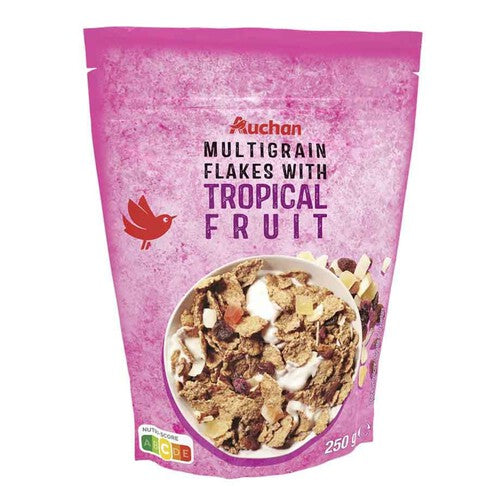 Płatki zbożowe z owocami egzotycznymi Auchan 250 g