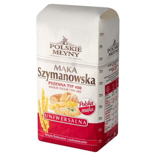 Mąka Szymanowska pszenna typ 480 Polskie Młyny 1 kg