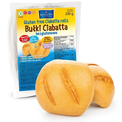 Bułki Ciabatta bezglutenowe Bezgluten 2 x 85 g