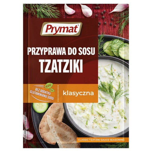 Tzatziki czosnkowa przyprawa do sosu - suszona mieszanka przyprawowa Prymat 20 g