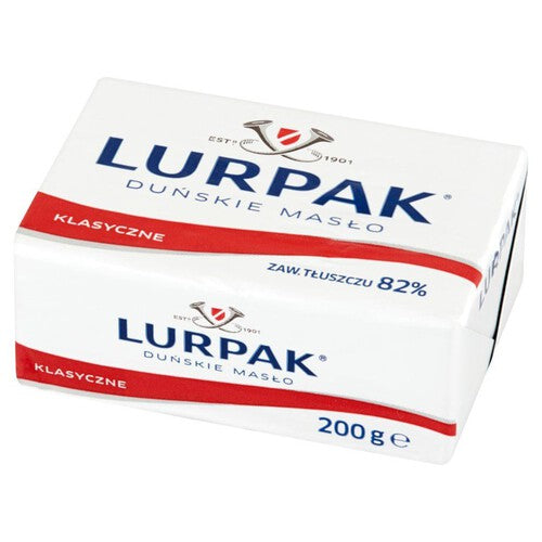Duńskie masło klasyczne 82% tłuszczu Lurpak 200 g