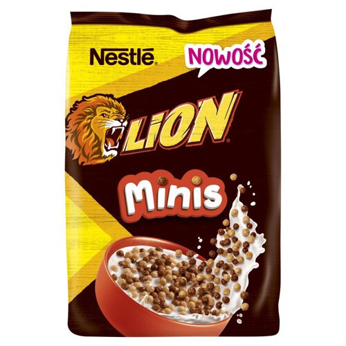 Lion minis kuleczki z czekoladą i pastą karmelową Nestle 400 g