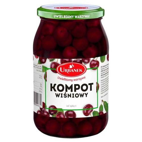 Kompot wiśniowy bez pestek Urbanek 900 g
