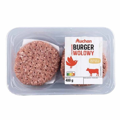 Burger wołowy z przyprawami Auchan 400 g