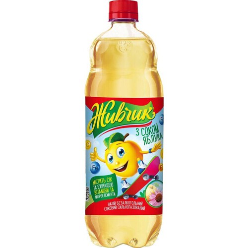 Napój gazowany z sokiem jabłkowym Żywczyk 1 l