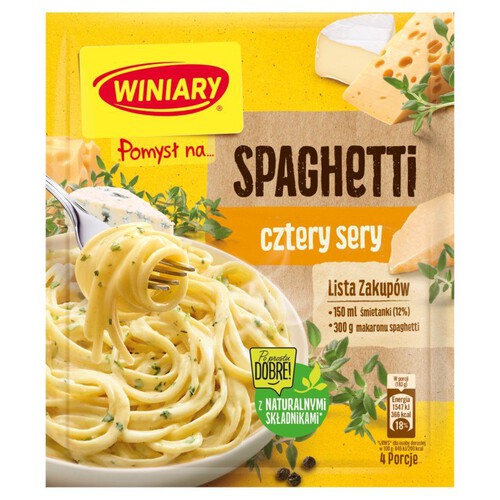 Pomysł na…makaron spaghetti 4 sery Winiary 31 g