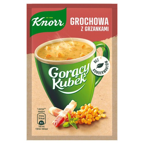 Gorący kubek grochowa z grzankami Knorr 21 g