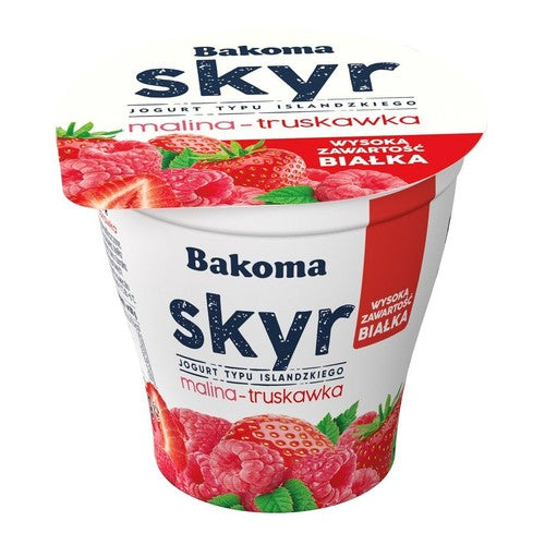 Jogurt Skyr malina – truskawka Bakoma 300 g