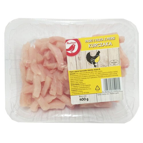 Paski z fileta z piersi kurczaka Auchan 400 g
