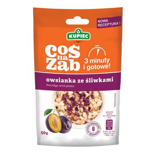 Coś na ząb owsianka ze śliwkami Kupiec 50 g