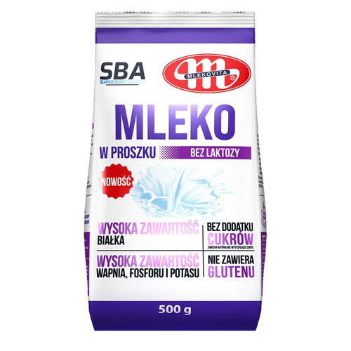 SBA Mleko w proszku bez laktozy Mlekovita 500 g