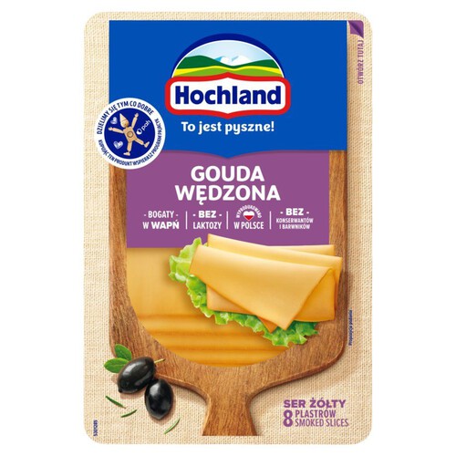 Gouda wędzona ser żółty w plastrach Hochland 135 g