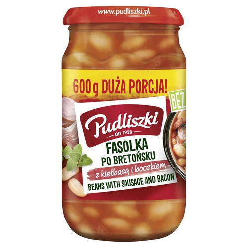 Fasolka po bretońsku w sosie pomidorowym Pudliszki 600 g