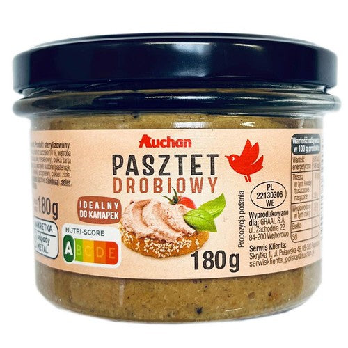 Pasztet drobiowy Auchan 180 g