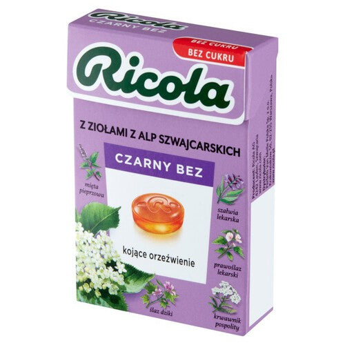 Szwajcarskie cukierki ziołowe Czarny bez Ricola 27,5 g