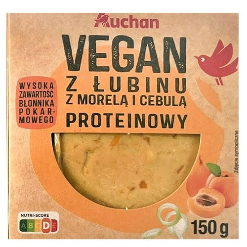 Vegan z Łubinu z morelą i cebulą proteinowy Auchan 150 g