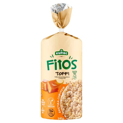 Wafle ryżowo kukurydziane o smaku toffi Kupiec 140 g