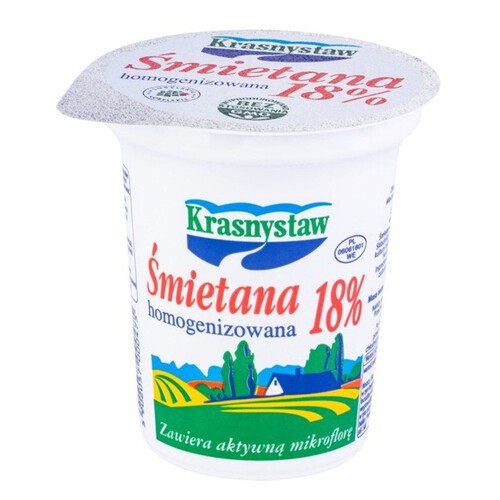 Śmietana 18 % homogenizowana Krasnystaw 300 g