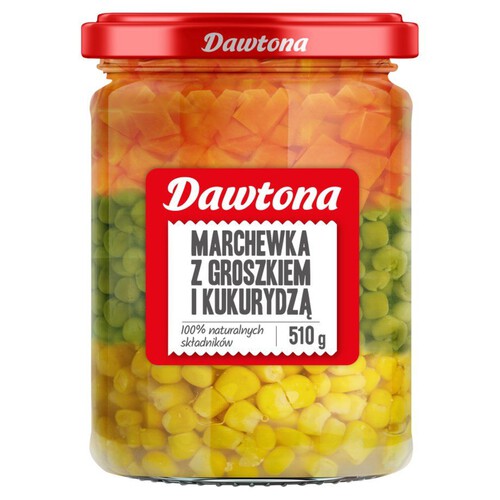 Marchewka z groszkiem i kukurydzą Dawtona 510/330 g