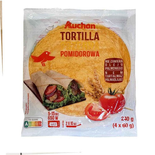 Tortilla pszenna pomidorowa Auchan 240 g