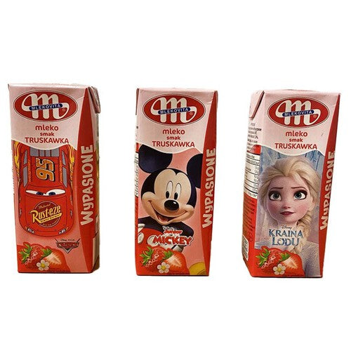 Wypasione Mleko truskawkowe Mlekovita 200 ml