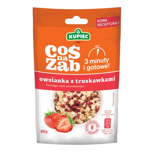 Coś na ząb owsianka z truskawkami Kupiec 50 g