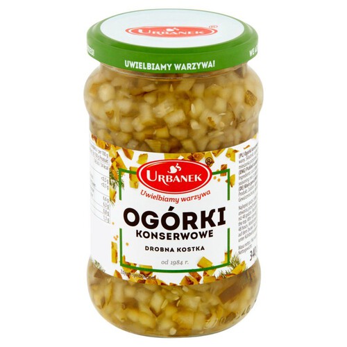 Ogórki konserwowe drobna kostka Urbanek 340 g