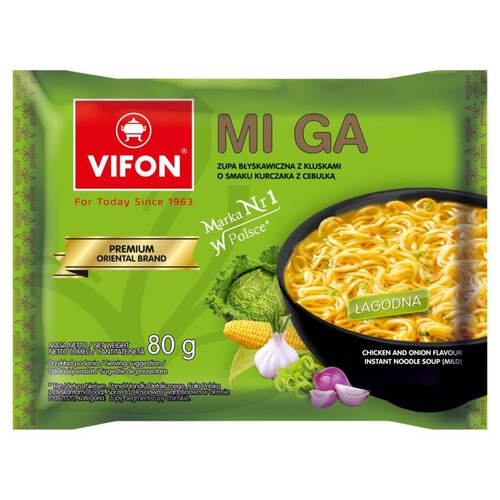 Zupa błyskawiczna o smaku kurczaka z cebulką Vifon 80 g