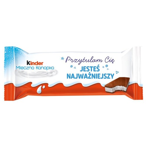 Mleczna kanapka biszkopt z mlecznym nadzieniem Kinder 28 g