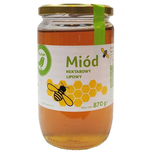 Miód nektarowy lipowy Auchan 870 g