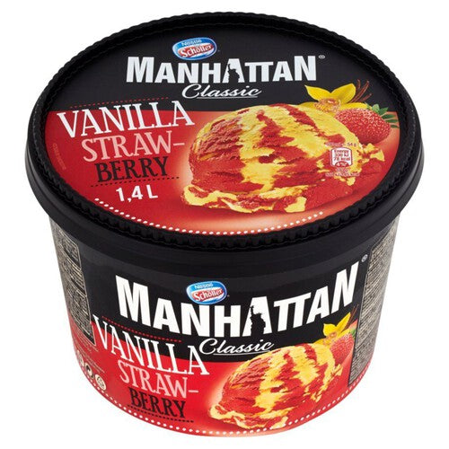 Lody waniliowo truskawkowe Manhattan 1,4 l