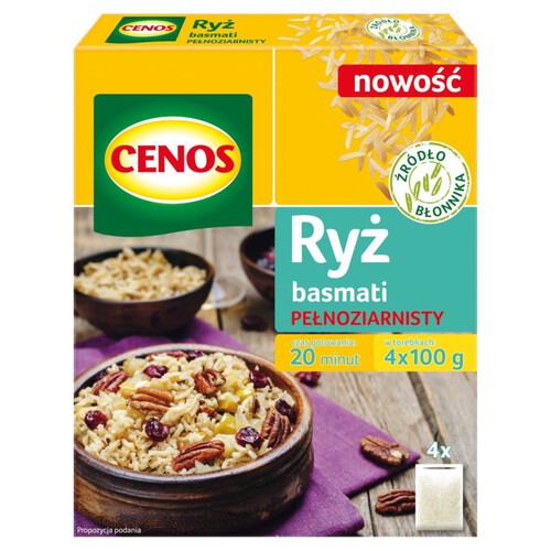 Ryż basmati pełnoziarnisty Cenos 4 x 100 g