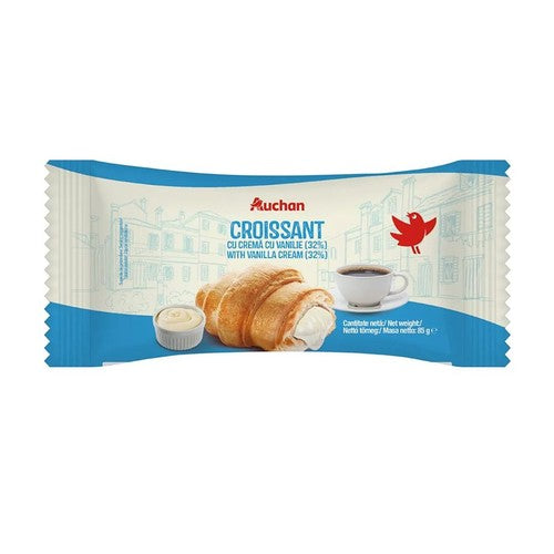 Croissant z nadzieniem o smaku waniliowym Auchan 85 g