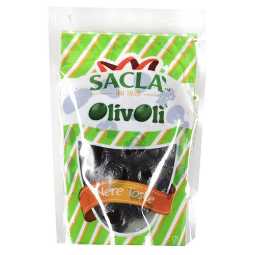 Oliwki czarne z pestką częściowo suszone Sacla 100 g