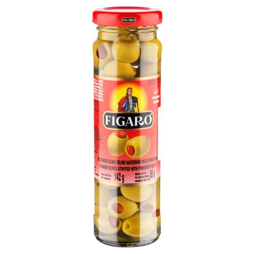 Oliwki zielone nadziewane pastą paprykową Figaro 142 g