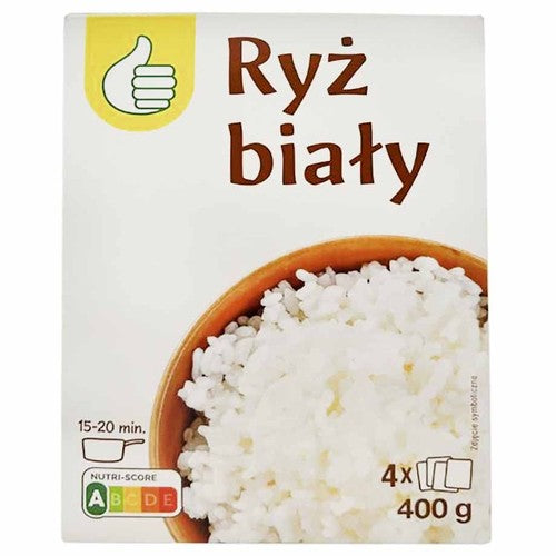 Ryż biały średnioziarnisty Auchan 4 x 100 g
