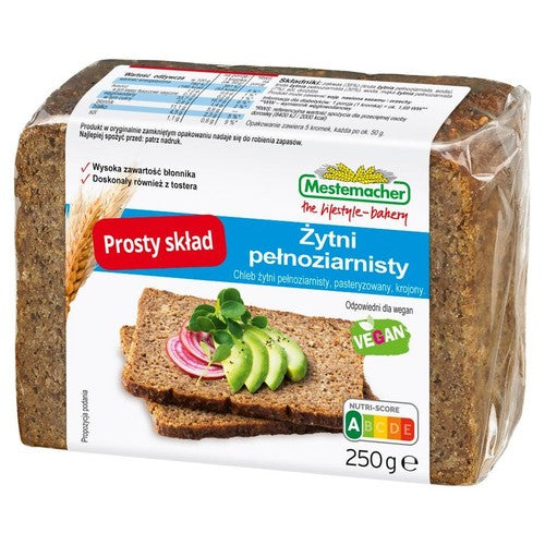 Chleb żytni pełnoziarnisty Mestemacher 250 g