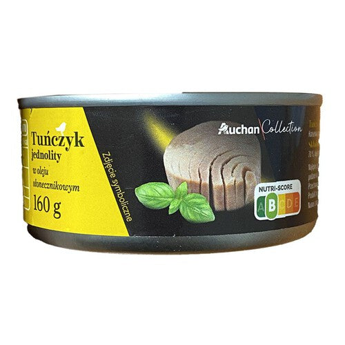 Tuńczyk w oleju słonecznikowym Auchan Collection 160 g