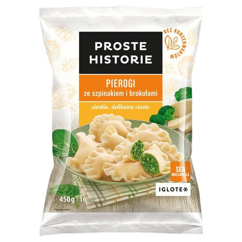 Pierogi ze szpinakiem i brokułami Proste Historie 450 g