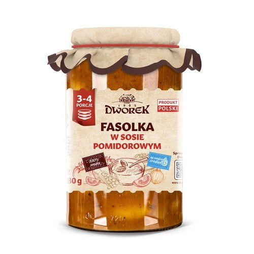 Fasola Piękny Jaś w sosie pomidorowym Dworek 680 g