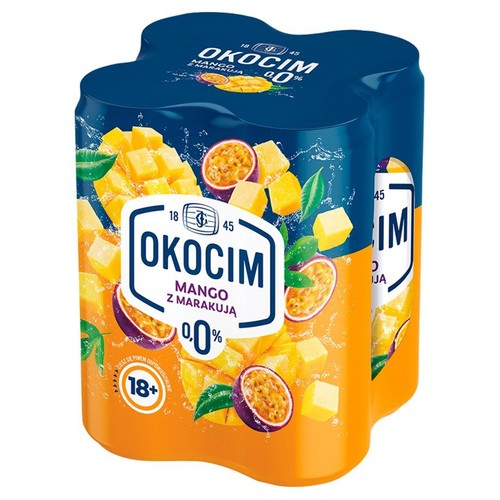PIwo jasne smakowe Mango i Marakuje alk. 0,0% obj. Okocim 4 x 500 ml