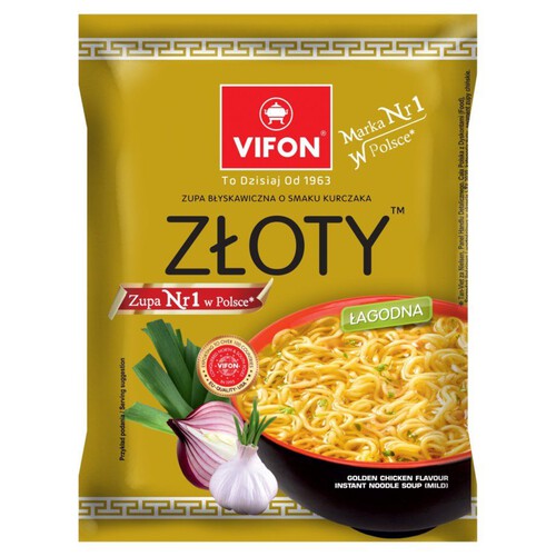 Zupa błyskawiczna łagodna Złoty kurczak  Vifon 70 g