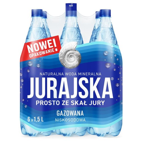 Woda mineralna gazowana Jurajska 6 x 1,5 l