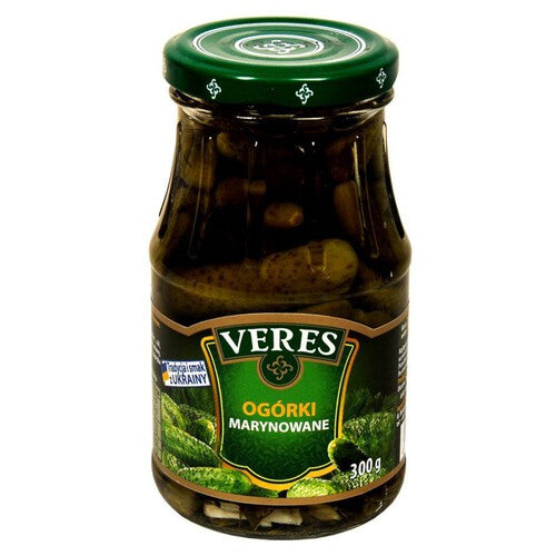 Ogórki marynowane chrupiące lekko kwaśne Veres 300 g
