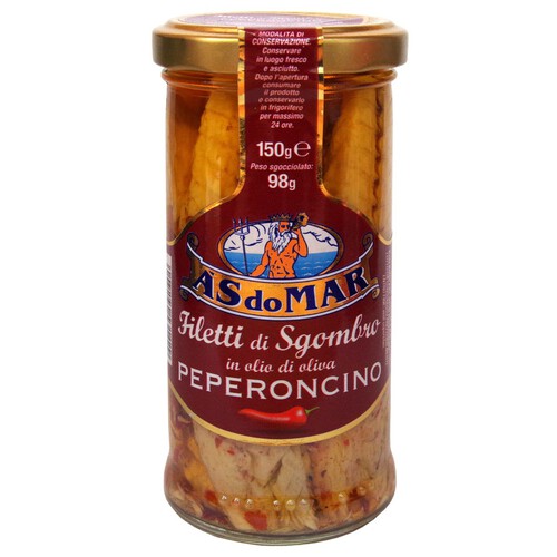 Filety z makreli z papryczką w oliwie ASdoMAR 98 g
