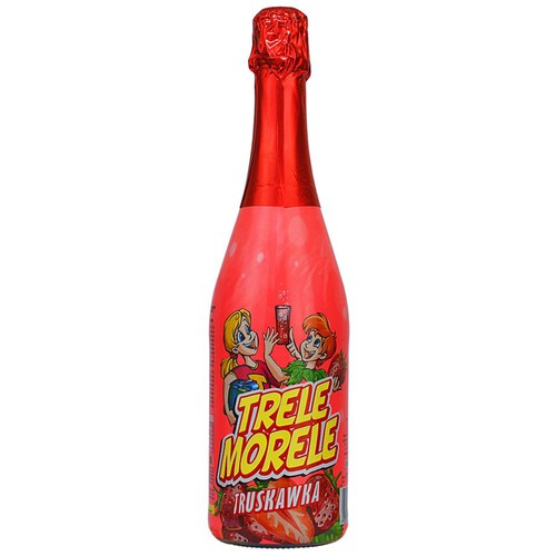 Napój gazowany o smaku truskawkowym Trele Morele 750 ml