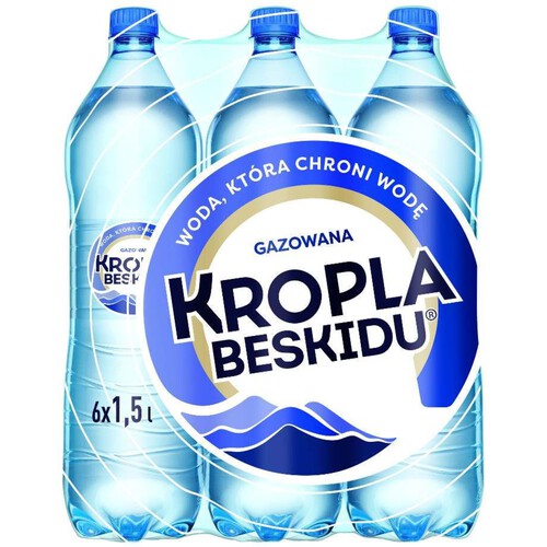Woda mineralna gazowana Kropla Beskidu 6 x 1,5 l
