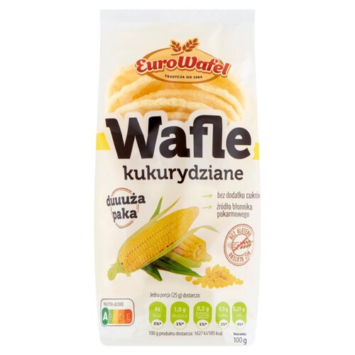 Wafle kukurydziane bez dodatku cukru EuroWafel 100 g