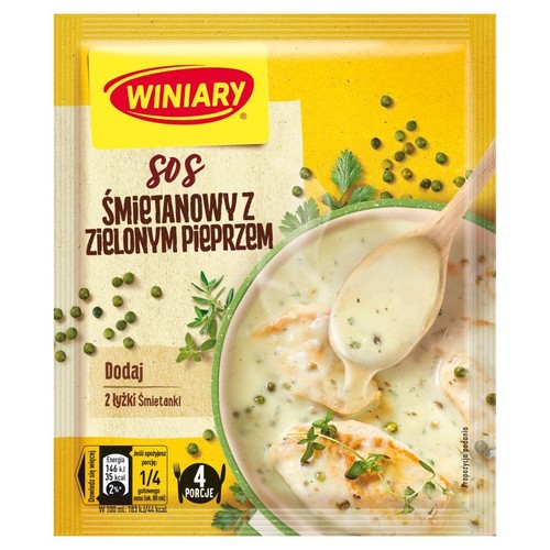 Sos śmietanowy z zielonym pieprzem Winiary 30 g