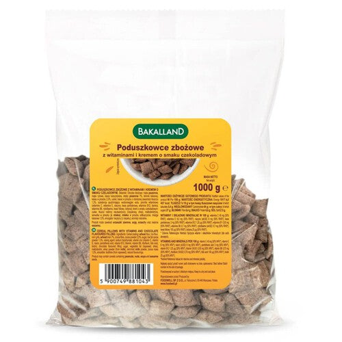 Poduszkowce zbożowe o smaku czekoladowym Bakalland 1 kg